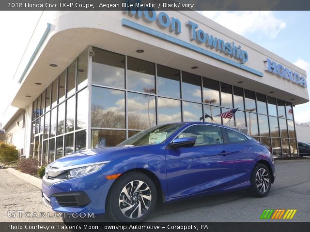 2018 Honda Civic LX-P Coupe in Aegean Blue Metallic