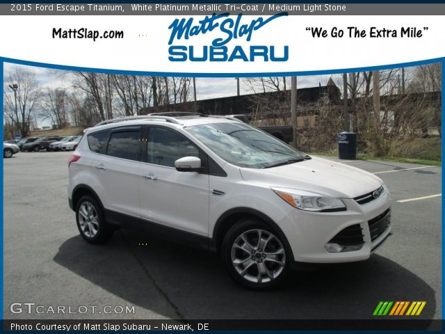 2015 Ford Escape Titanium in White Platinum Metallic Tri-Coat