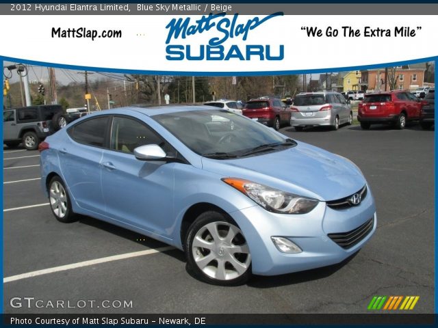 2012 Hyundai Elantra Limited in Blue Sky Metallic