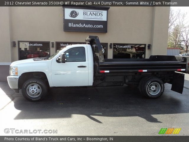 2012 Chevrolet Silverado 3500HD WT Regular Cab 4x4 Dump Truck in Summit White
