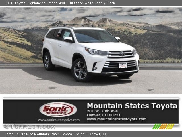 2018 Toyota Highlander Limited AWD in Blizzard White Pearl