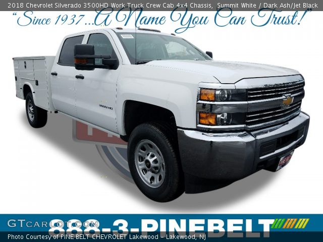 2018 Chevrolet Silverado 3500HD Work Truck Crew Cab 4x4 Chassis in Summit White