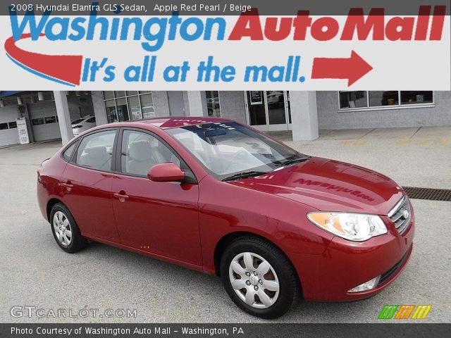 2008 Hyundai Elantra GLS Sedan in Apple Red Pearl