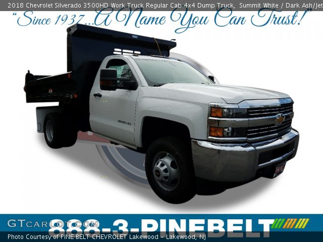 2018 Chevrolet Silverado 3500HD Work Truck Regular Cab 4x4 Dump Truck in Summit White