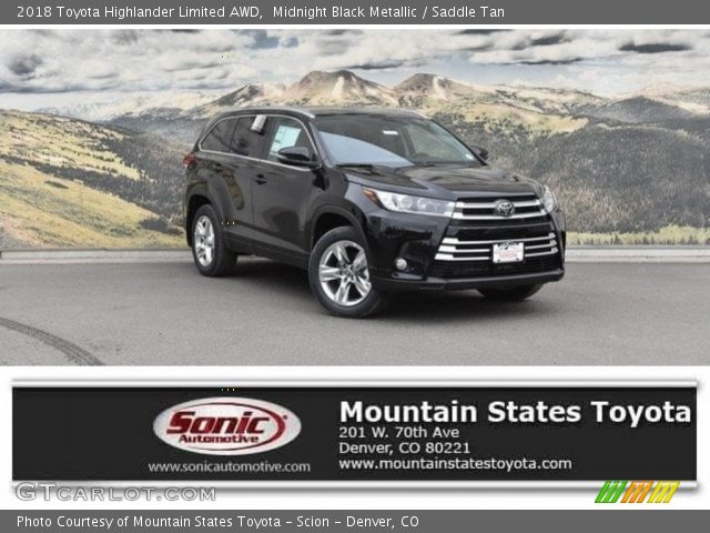 2018 Toyota Highlander Limited AWD in Midnight Black Metallic