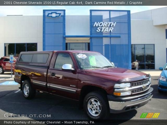 2001 Chevrolet Silverado 1500 LS Regular Cab 4x4 in Dark Carmine Red Metallic