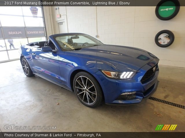 2017 Ford Mustang EcoBoost Premium Convertible in Lightning Blue