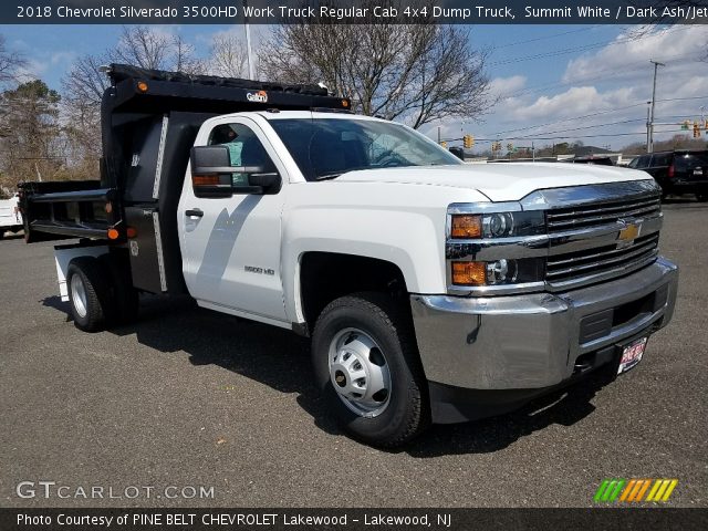 2018 Chevrolet Silverado 3500HD Work Truck Regular Cab 4x4 Dump Truck in Summit White