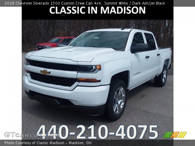 2018 Chevrolet Silverado 1500 Custom Crew Cab 4x4 in Summit White