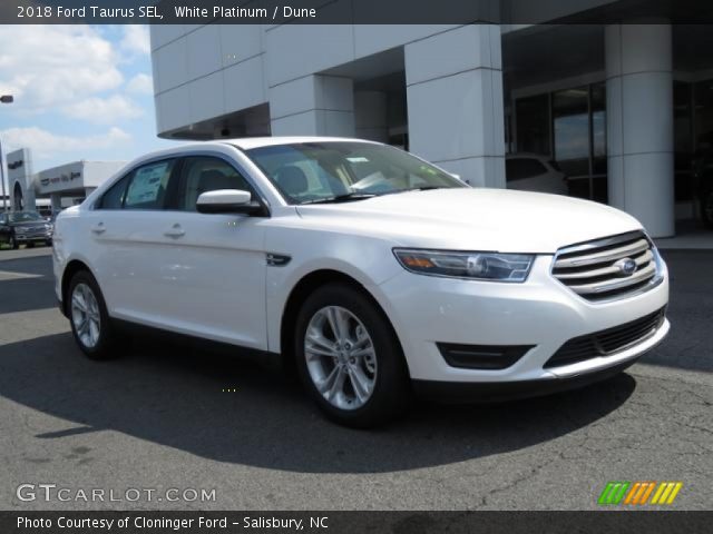 2018 Ford Taurus SEL in White Platinum