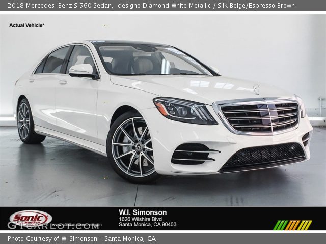 2018 Mercedes-Benz S 560 Sedan in designo Diamond White Metallic