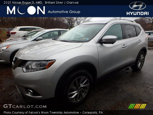 Brilliant Silver 2015 Nissan Rogue Sl Awd Charcoal