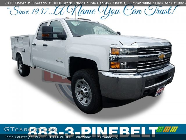 2018 Chevrolet Silverado 3500HD Work Truck Double Cab 4x4 Chassis in Summit White
