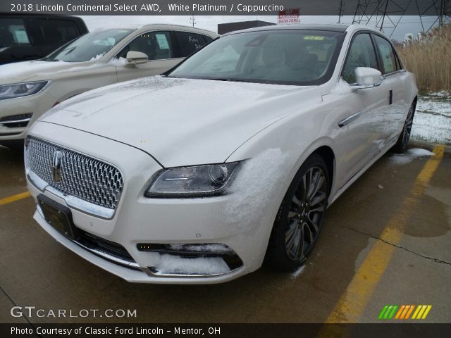 2018 Lincoln Continental Select AWD in White Platinum