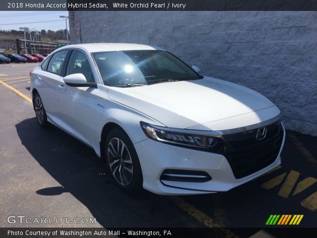 White Orchid Pearl 2018 Honda Accord Hybrid Sedan Ivory