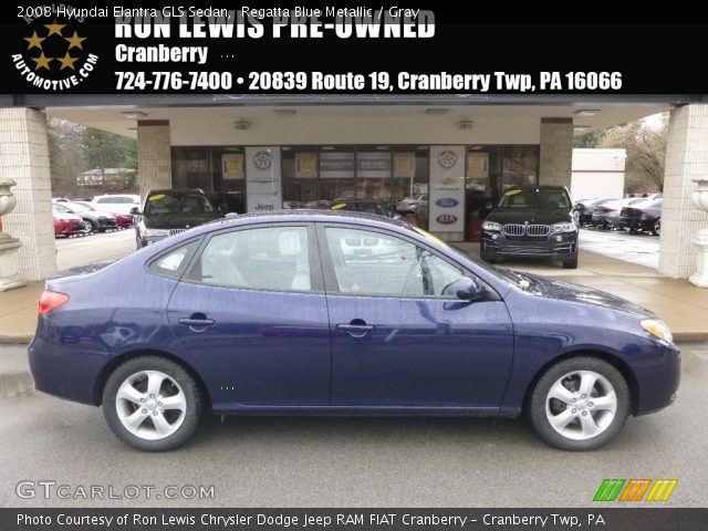 2008 Hyundai Elantra GLS Sedan in Regatta Blue Metallic