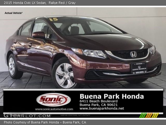 2015 Honda Civic LX Sedan in Rallye Red