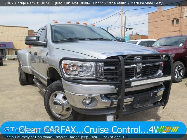2007 Dodge Ram 3500 SLT Quad Cab 4x4 Dually in Bright Silver Metallic