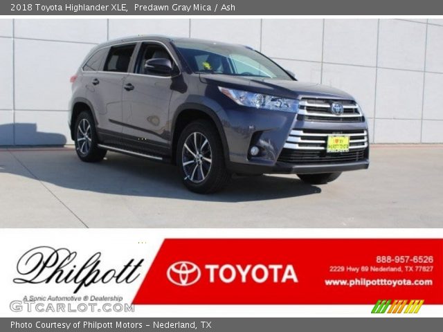 2018 Toyota Highlander XLE in Predawn Gray Mica