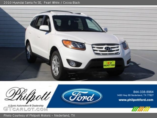 2010 Hyundai Santa Fe SE in Pearl White