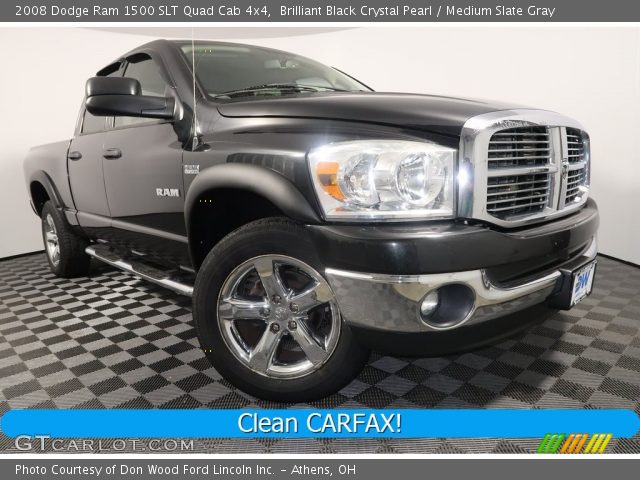 2008 Dodge Ram 1500 SLT Quad Cab 4x4 in Brilliant Black Crystal Pearl