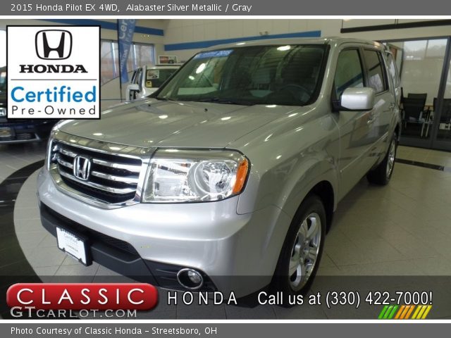 2015 Honda Pilot EX 4WD in Alabaster Silver Metallic