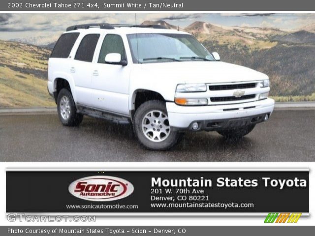 2002 Chevrolet Tahoe Z71 4x4 in Summit White