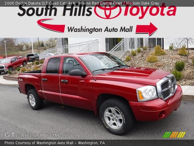2006 Dodge Dakota SLT Quad Cab 4x4 in Inferno Red Crystal Pearl