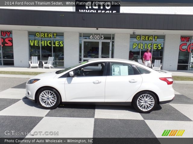2014 Ford Focus Titanium Sedan in White Platinum