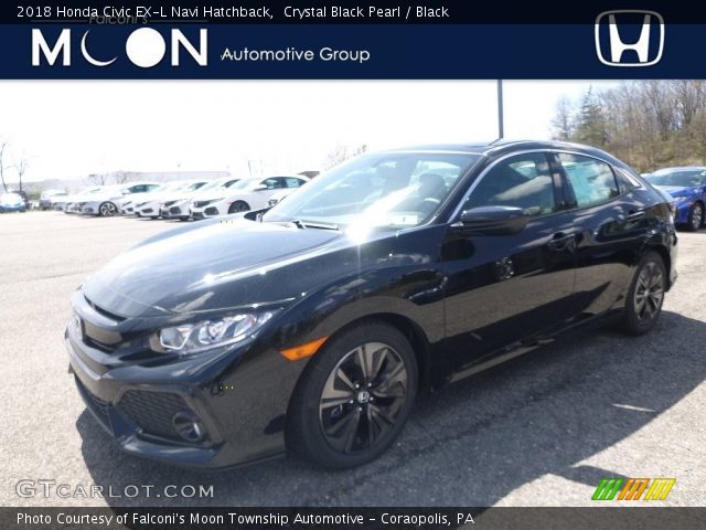 2018 Honda Civic EX-L Navi Hatchback in Crystal Black Pearl