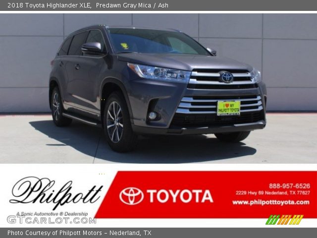 2018 Toyota Highlander XLE in Predawn Gray Mica