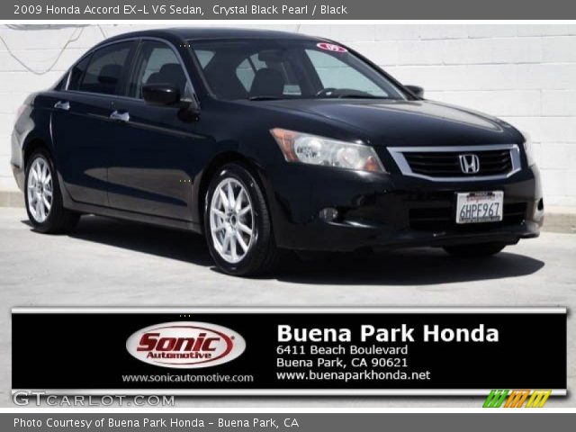 2009 Honda Accord EX-L V6 Sedan in Crystal Black Pearl