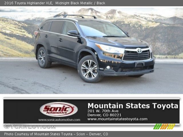 2016 Toyota Highlander XLE in Midnight Black Metallic