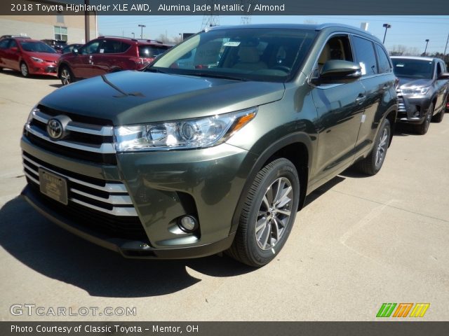 2018 Toyota Highlander XLE AWD in Alumina Jade Metallic