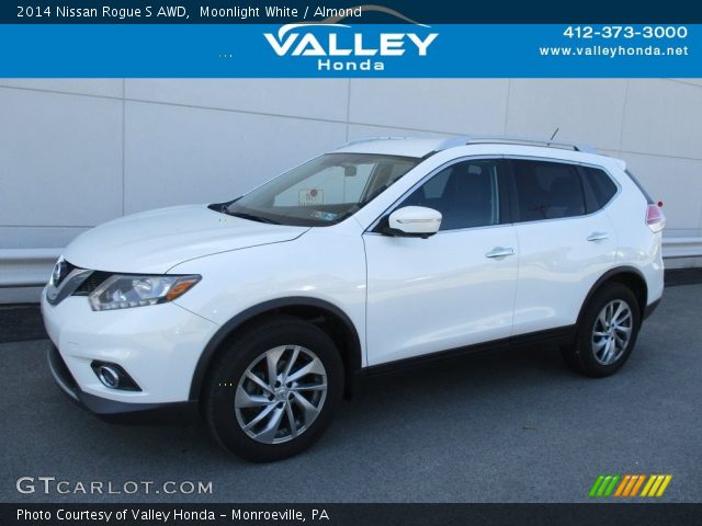 2014 Nissan Rogue S AWD in Moonlight White