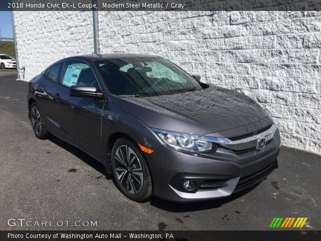 2018 Honda Civic EX-L Coupe in Modern Steel Metallic