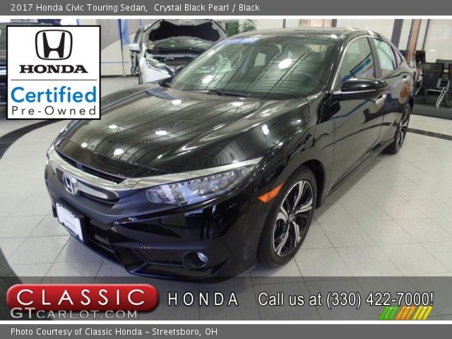 2017 Honda Civic Touring Sedan in Crystal Black Pearl