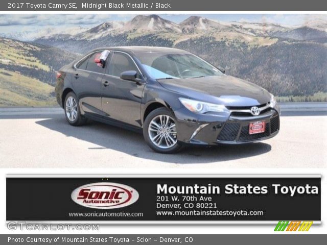 2017 Toyota Camry SE in Midnight Black Metallic