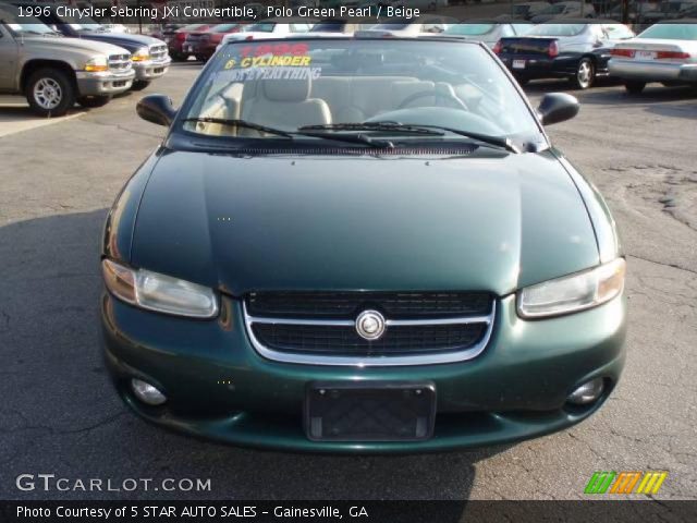 1996 Chrysler Sebring JXi Convertible in Polo Green Pearl