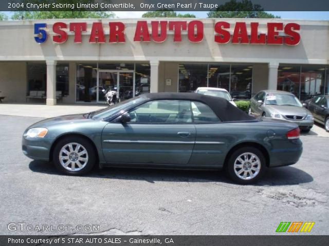 2004 Chrysler Sebring Limited Convertible in Onyx Green Pearl