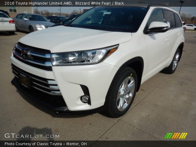 2018 Toyota Highlander Limited AWD in Blizzard White Pearl