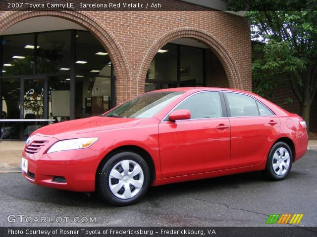 2007 Toyota Camry LE in Barcelona Red Metallic