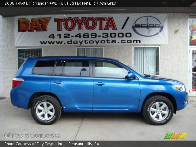 2008 Toyota Highlander 4WD in Blue Streak Metallic