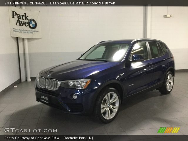 2016 BMW X3 xDrive28i in Deep Sea Blue Metallic