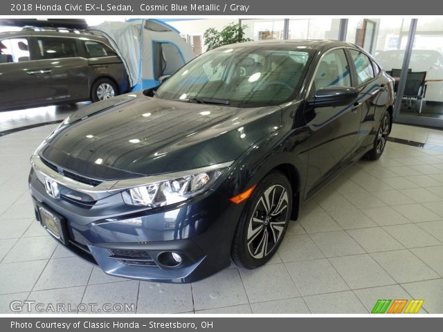 2018 Honda Civic EX-L Sedan in Cosmic Blue Metallic