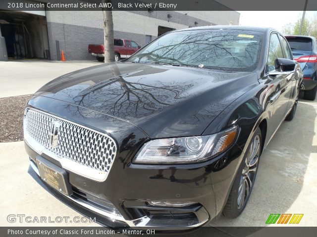 2018 Lincoln Continental Select AWD in Black Velvet