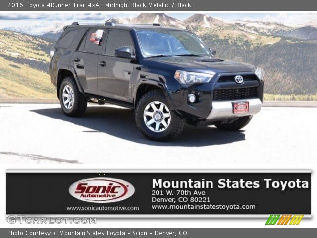 2016 Toyota 4Runner Trail 4x4 in Midnight Black Metallic
