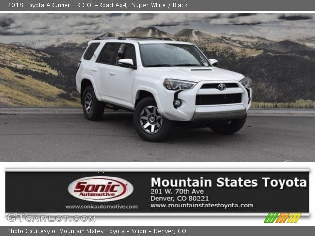 2018 Toyota 4Runner TRD Off-Road 4x4 in Super White