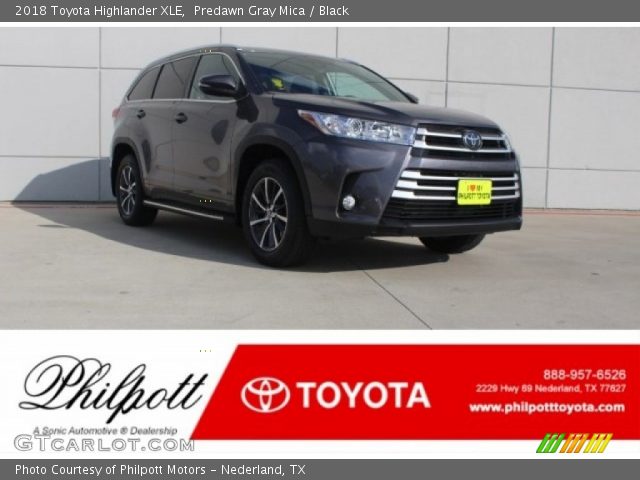 2018 Toyota Highlander XLE in Predawn Gray Mica