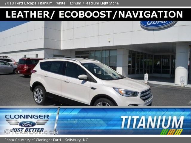 2018 Ford Escape Titanium in White Platinum